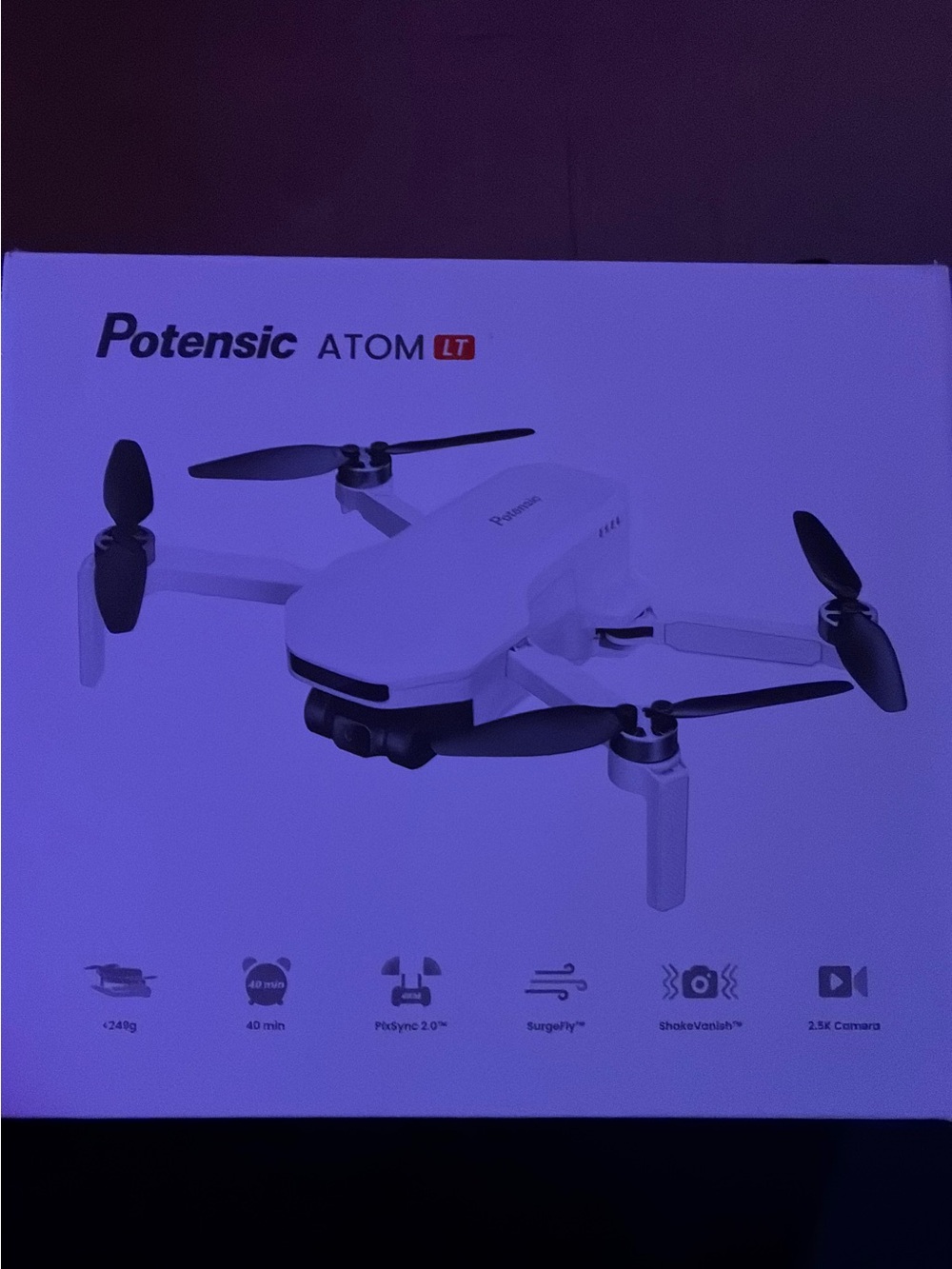 Atom LT White Drone with 2.5K Camera